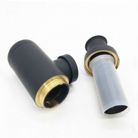 Black Copper Wall Mounted Drainage Pipe With Water Pipe Pond Drainage Kit