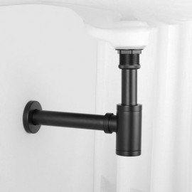 Black Copper Wall Mounted Drainage Pipe With Water Pipe Pond Drainage Kit