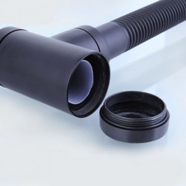 All Black Copper Anti-Odor Wall Drain Pipe With Drainage For Sink Basin