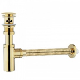 Anti-Odor Wall-Mounted Gold Copper Drainage Pipe With Pond Drainage