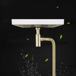 Anti-Odor Wall-Mounted Gold Copper Drainage Pipe With Pond Drainage