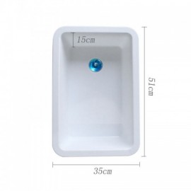 White Plastic Sink With Drainage Pipe For Kitchen
