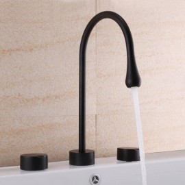 Modern 2-Handle Bathroom Basin Mixer Brushed Gold/Brushed Nickel/Black