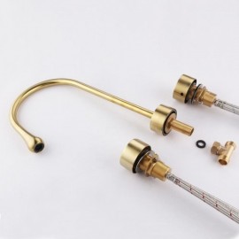 Modern 2-Handle Bathroom Basin Mixer Brushed Gold/Brushed Nickel/Black