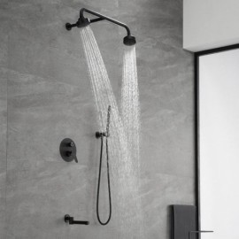 Classic Black 3-Function Concealed Shower System For Bathroom
