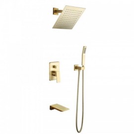 Modern Copper Bathroom Shower System Brushed Gold/Black/Brushed Nickel