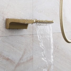 Modern Copper Bathroom Shower System Brushed Gold/Black/Brushed Nickel