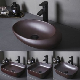 Coffee Ceramic Sink For Bathroom Toilet 4 Models