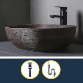 Countertop Ceramic Washbasin In Postmodern Industrial Style