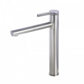 Modern Basin Mixer Faucet With Rotating Water Spout For Bathroom Brushed Gold/Brushed Nickel