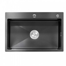 304 Stainless Steel Nano Black Kitchen Sink With Soap Dispenser And Drain Basket