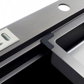 Nano Black Kitchen Sink In 304 Stainless Steel With A Small Bowl Inside The Sink