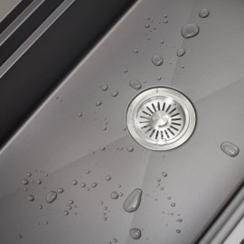 Nano Black Kitchen Sink In 304 Stainless Steel With A Small Bowl Inside The Sink