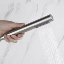 Brushed Stainless Steel Bathtub Mixer With Hand Shower For Bathroom 360° Rotating Water Spout