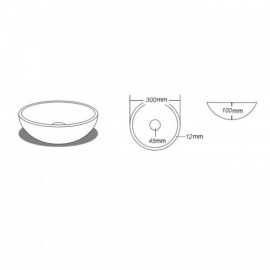 Round Countertop Basin In Mini Style Tempered Glass For Bathroom
