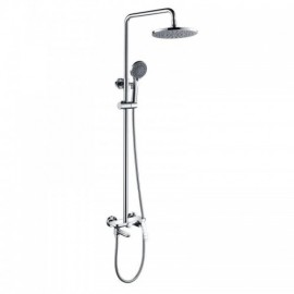 Three-Function Round Shower Faucet For Bathroom Chrome/Chrome+White/Orb