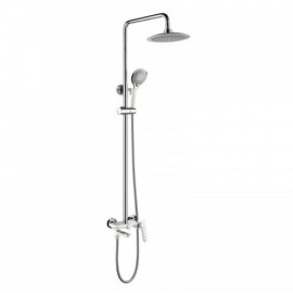 Three-Function Round Shower Faucet For Bathroom Chrome/Chrome+White/Orb