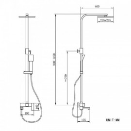 Modern Brushed Gold Shower Faucet With Three Functions For Bathroom