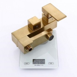 Modern Brushed Gold Shower Faucet With Three Functions For Bathroom