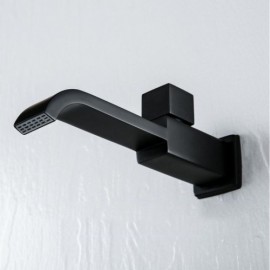 Black Copper Kitchen Faucet Cold Water Wall Mounted