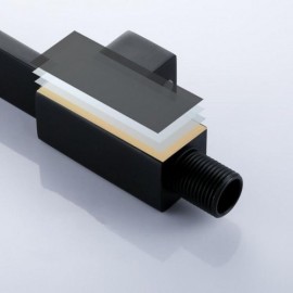 Black Copper Kitchen Faucet Cold Water Wall Mounted