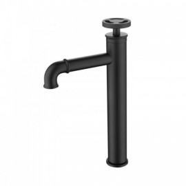Classic Black Single Handle Basin Faucet Cold Hot Water For Bathroom