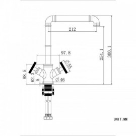 Classic Black Double Handle Modern Kitchen Mixer Faucet