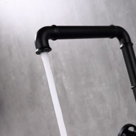 Classic Black Double Handle Modern Kitchen Mixer Faucet