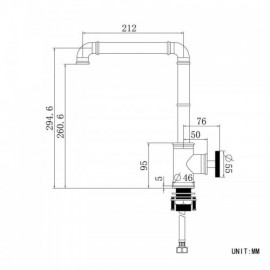 Modern Kitchen Faucet Single Handle Black Classic Cold Hot Water