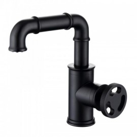 Classic Black Copper Basin Mixer Single Handle For Bathroom