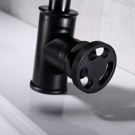 Classic Black Copper Basin Mixer Single Handle For Bathroom