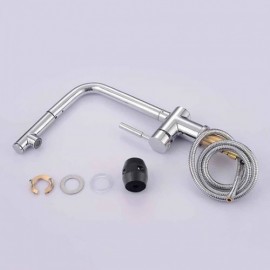 Pull-Out Kitchen Faucet In Chrome-Plated Copper Single Handle