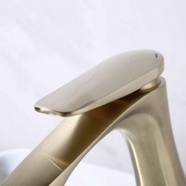Modern Basin Faucet Brushed Gold/Chrome For Bathroom