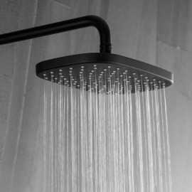 Black/Chrome Thermostatic Shower System For Bathroom Ceiling Shower Head