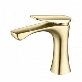 Modern Basin Faucet Brushed Gold/Chrome Single Handle