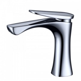 Modern Basin Faucet Brushed Gold/Chrome Single Handle