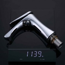 Modern Basin Faucet Brushed Gold/Chrome Single Handle