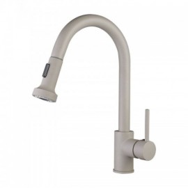 Oat-Colored Pull-Out Kitchen Mixer