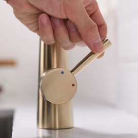 Modern Brushed Gold Kitchen Mixer For Bathroom