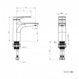 Single Handle Bathroom Sink Faucet Black/Chrome/Grey/Brushed Gold