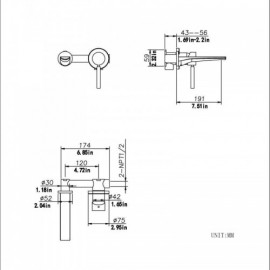 Classic Black Wall Mounted Bathroom Sink Faucet Single Handle