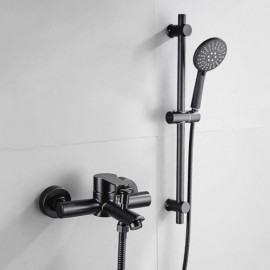 Black Stainless Steel Recessed Bathtub Faucet For Bathroom