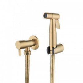Stainless Steel Bathroom Bidet Faucet Brushed Gold