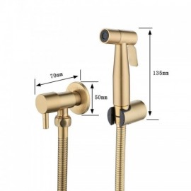 Stainless Steel Bathroom Bidet Faucet Brushed Gold