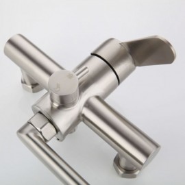 Modern Brushed Stainless Steel Bathtub Faucet For Bathroom