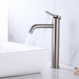 Modern Style Washbasin Faucet In Stainless Steel For Bathroom