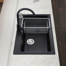 Quartz Stone Sink Black Single Sink For Kitchen