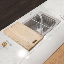 Quartz Stone Sink Single Sink Oat Color For Kitchen