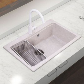 Modern Oatmeal Color Quartz Stone Sink For Kitchen