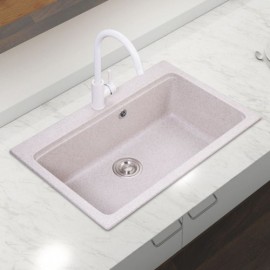 Modern Oatmeal Color Quartz Stone Sink For Kitchen